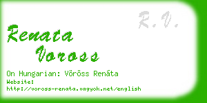 renata voross business card