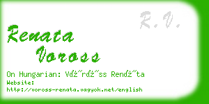 renata voross business card